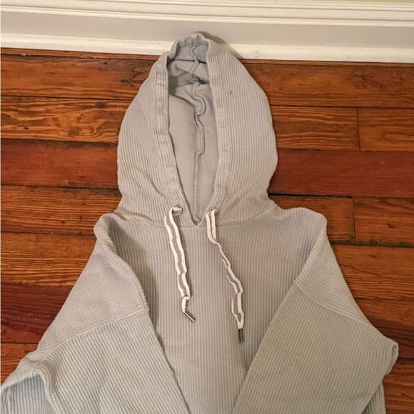 aerie Sweaters - Aerie Olive Ribbed Cropped Hoodie